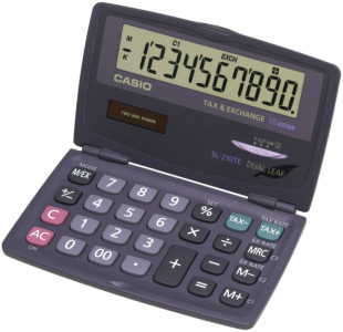 CASIO calculatrice SL-210 TE, avec alimentation solaire/par