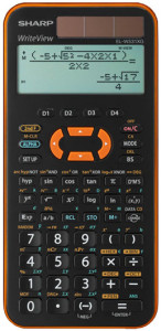 SHARP Calculatrice scientifique EL-W531 XG, couleur: orange