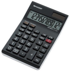 SHARP Calculatrice table EL-124 TWH, fonctionnement solaire/