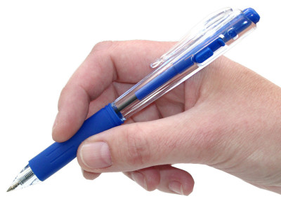 Pentel Stylo à bille rétractable BK437, bleu