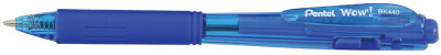 Pentel Stylo à bille rétractable WOW BK440, bleu