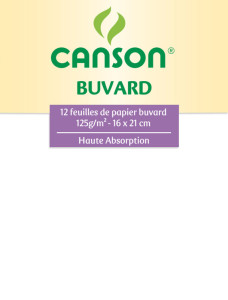 CANSON buvard, 160 x 210 mm, 125 g/m2, blanc