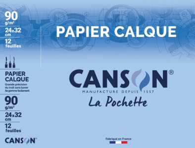 CANSON Papier calque satin, format A4, 70 g/m2,