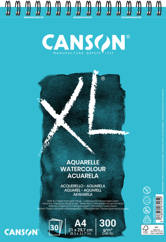 CANSON Bloc de dessin XL Aquarelle, A4