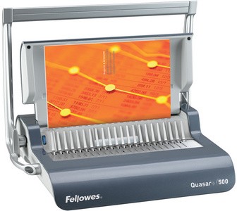 Fellowes Perforelieur plastique Quasar +500, gris foncé brillant