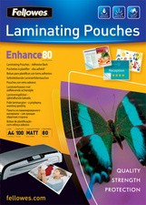 Fellowes pochettes à plastifier, autocollantes, A3, 250 mic