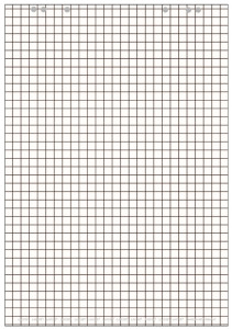 LANDRÉ bloc paperboard, 20 feuilles, à carreaux / en blanc