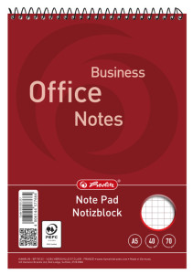 LANDRÉ bloc-notes à spirale, format A5, 40 feuilles, ligné