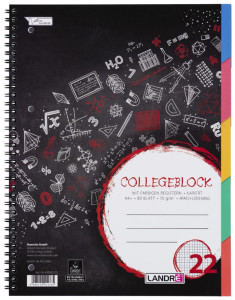 LANDRÉ Cahier à spirale avec intercalaires 