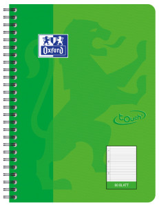 Oxford Cahier Touch, B5, quadrillé, 160 pages, bleu mer