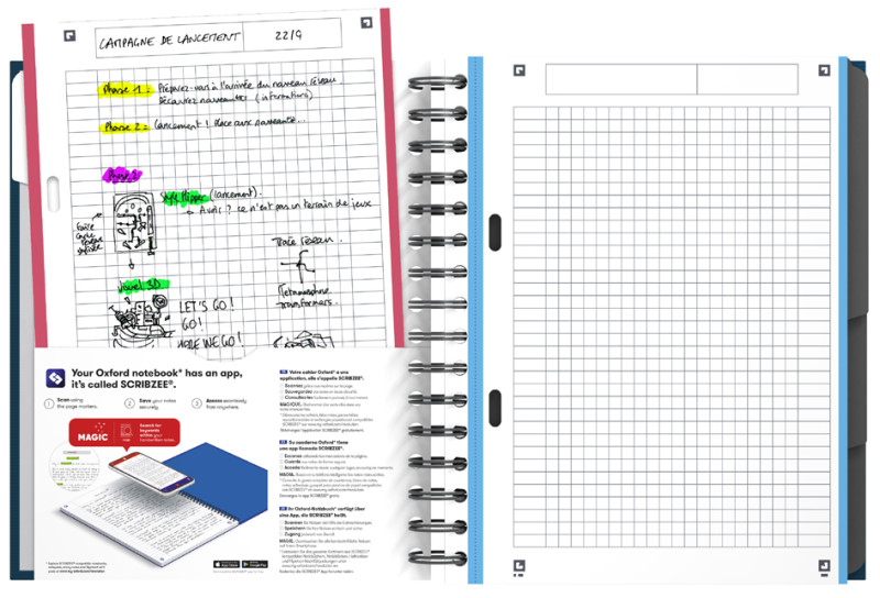 Oxford Office cahier à spirale European Book 4, format A5+,