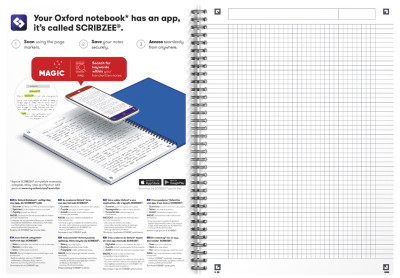 Oxford Office Cahier à spirale, A4, quadrillé, 180 pages