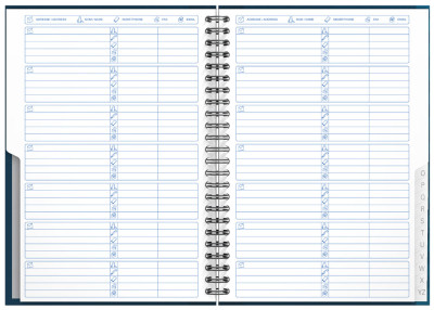 Oxford Office carnet d'adresses, A5, linéature spéciale