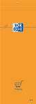 Oxford Bloc-notes, 74 x 210 mm, quadrillé,80 feuilles,orange Oxford Bloc-notes, 74 x 210 mm, quadrillé,80 feuilles,orange