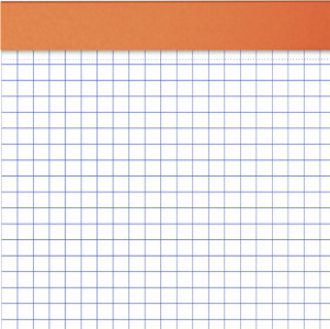 Oxford bloc-notes, A4, quadrillé, 80 feuilles, orange