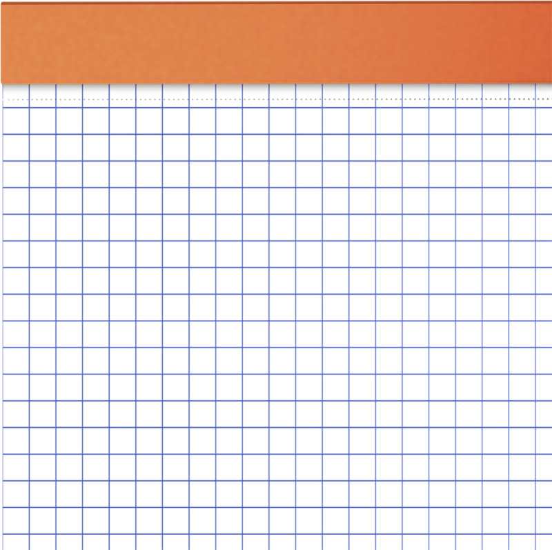 Oxford bloc-notes, A4, quadrillé, 80 feuilles, orange