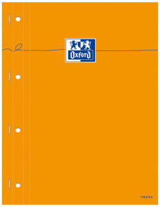 Oxford Bloc-notes, 230 x 297, seyès, 80 feuilles, orange