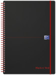 Oxford Cahier spirale Black n' Red, A4, ligné, PP