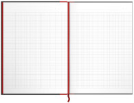 Oxford Bloc-notes Black n' Red - à reliure, A4, quadrillé,
