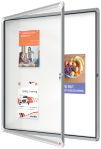 NOBO Vitrine avec surface d'affichage en métal pour l'extérieur pour 12 A4