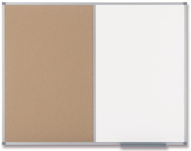 NOBO tableau mixte, fond blanc/liège, dimensions:(L)1.200 x