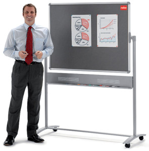 NOBO tableau rotatif à pied combi, dimensions: 1200 x 900 mm
