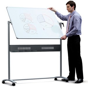 NOBO tableau rotatif à pied combi, dimensions: 1200 x 900 mm