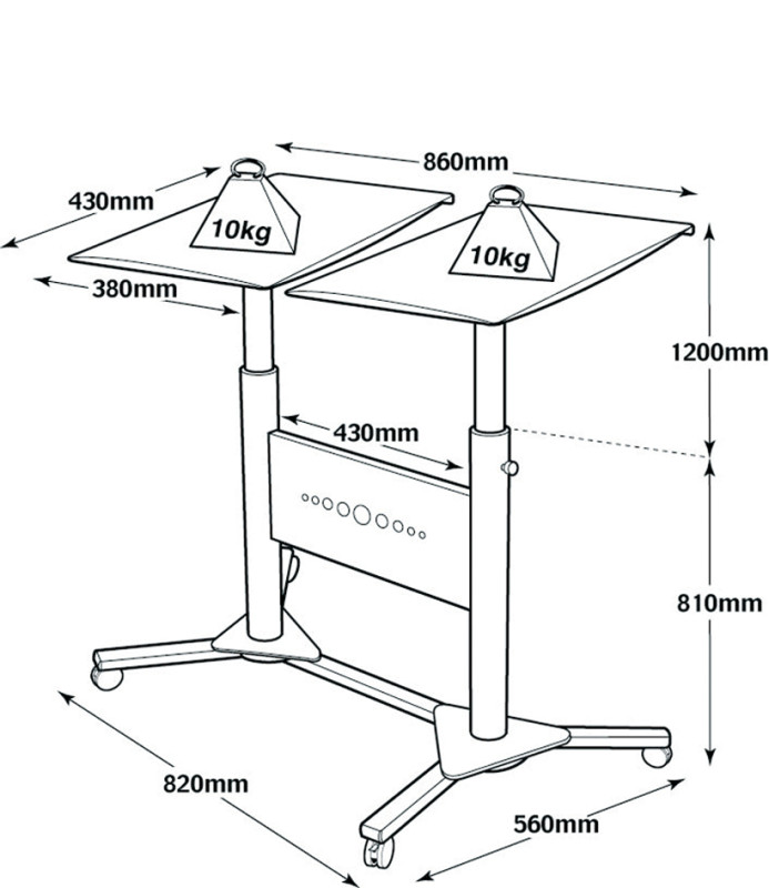 location table support vidéoprojecteur + ordinateur