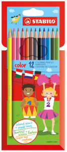 STABILO Crayons de couleur color, hexagonal, étui en carton