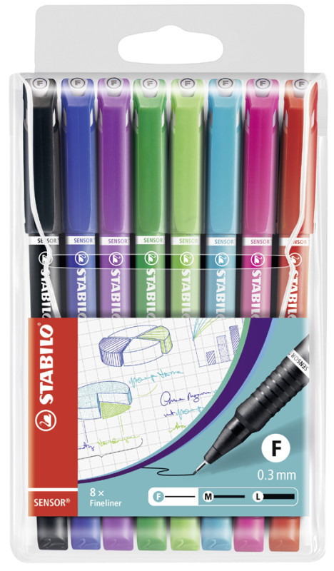 Capteur Stabilo Pen, 4 boîtier en plastique « Office »