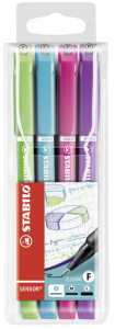 Capteur Fineliners Stabilo, 4p boîtier en plastique