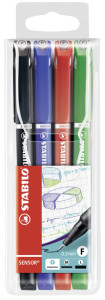 capteur Fineliners Stabilo, 8 cas plastique