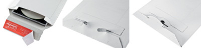ColomPac Pochette d'expédition, en carton rigide blanc, B5+