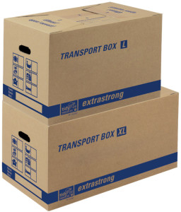 tidyPac carton de transport XL, avec porte-étiquettes,