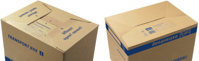 tidyPac carton de transport XL, avec porte-étiquettes,