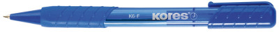 Kores stylo à bille rétractable jetable K-PEN K6, bleu, M