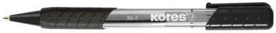Kores stylo à bille rétractable jetable K-PEN K6, noir, M