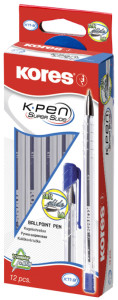 Kores stylo bille K-PEN Super Slide K11, bleu