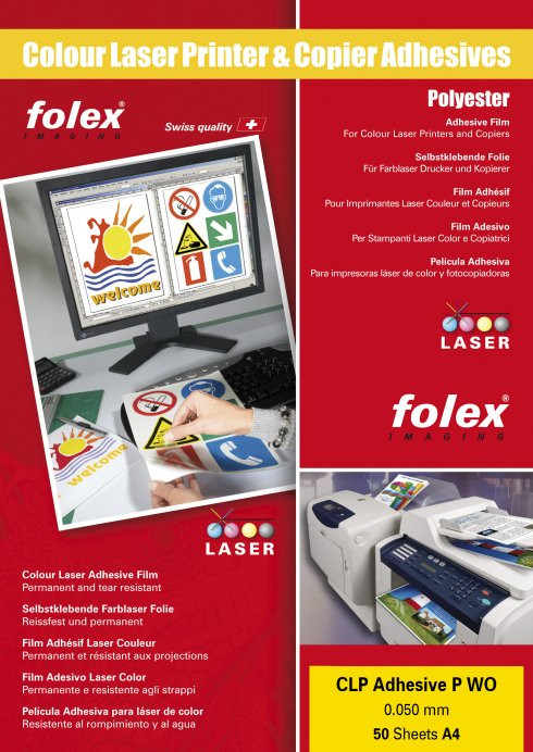 Couleur FOLEX-Laserfolie CLP Adhésifs P WO, DIN A3