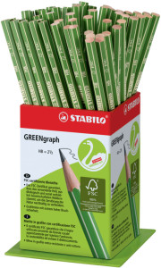 STABILO Crayon GREENgraph, dureté: HB, présentoir de 60