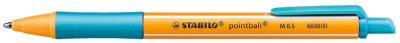 STABILO Stylo à bille rétractable pointball, rouge