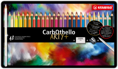 STABILO Crayon pastel CarbOthello, étui métallique de 12