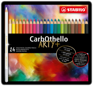 STABILO Crayon pastel CarbOthello, étui métallique de 12