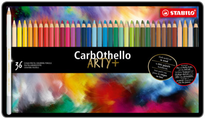 STABILO Crayon pastel CarbOthello, étui métallique de 12