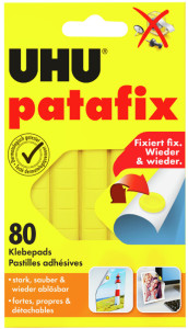 UHU Pâtes adhésives patafix, repositionnable, blanc