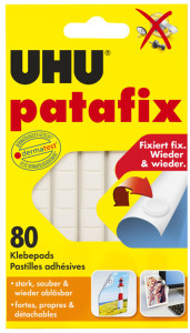 UHU Pâtes adhésives patafix, repositionnable, blanc