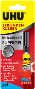 UHU Colle instantanée blitzschnelle SUPERGEL, 10 g