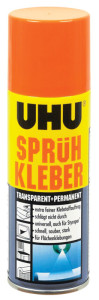 UHU colle en spray, permanent, transparent, 500 ml