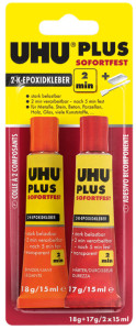 UHU colle a 2 composants PLUS SOFORTFEST, tube de 35 g,