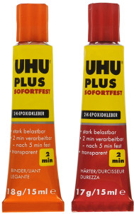 UHU colle a 2 composants PLUS SOFORTFEST, tube de 35 g,